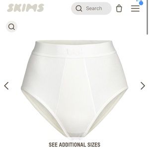 NWT Skims-Cotton Rib High Rise Brief